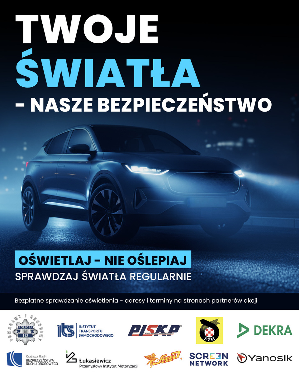 Bezpłatne sprawdzanie świateł pojazdów w powiecie koneckim
